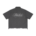 Timeless Distressed Plaid Boxy Shirt
