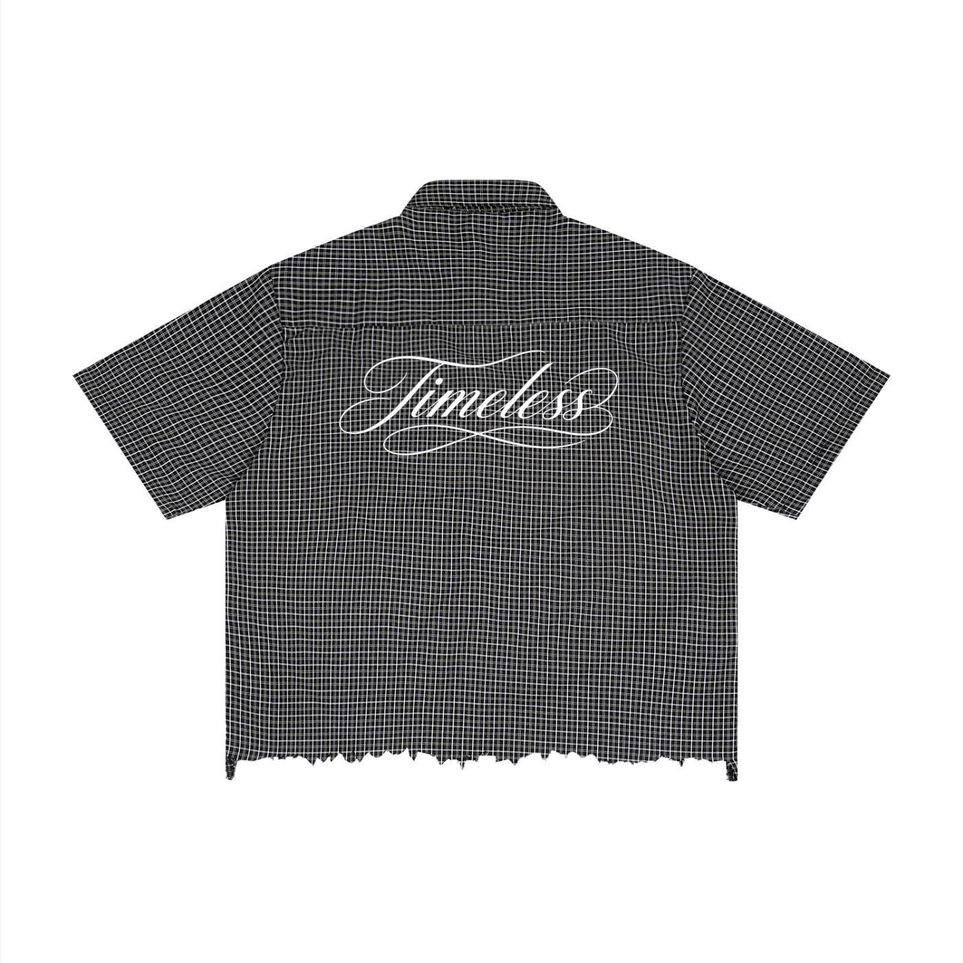 Timeless Distressed Plaid Boxy Shirt