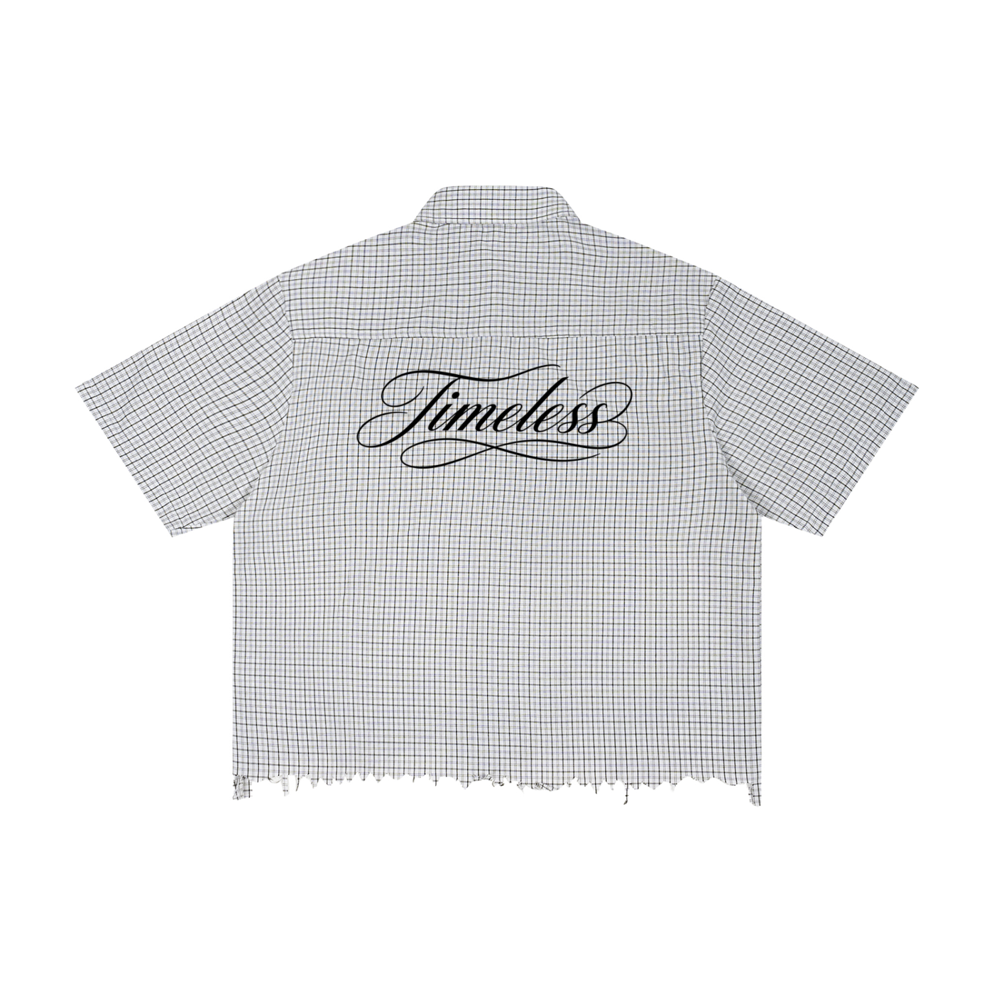 Timeless Distressed Plaid Boxy Shirt