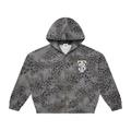 T3 Oversized Vintage Wash Leopard Zip Up