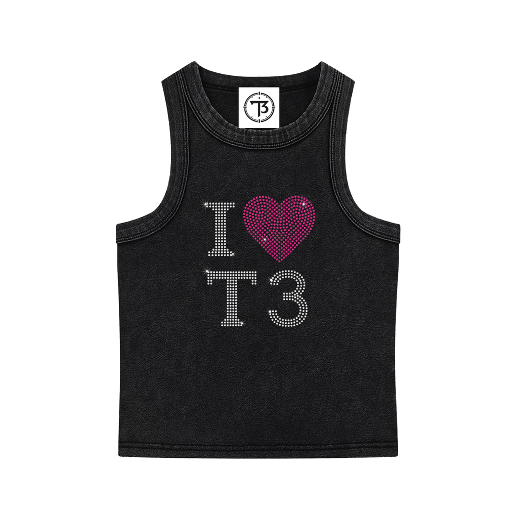I Heart T3 Crop Tank